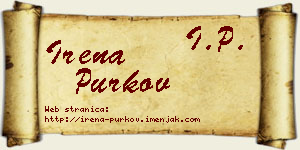 Irena Purkov vizit kartica